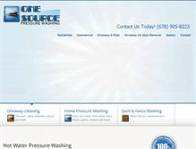 Tablet Screenshot of onesourcepressurewashing.com